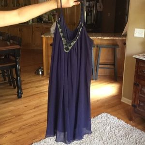 Express indigo swing dress